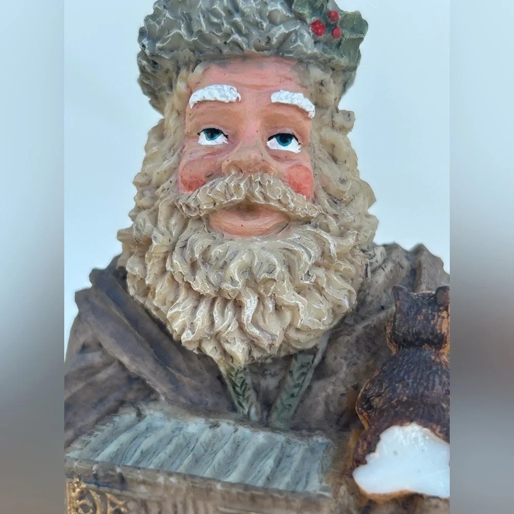 Vintage World Bazaars Old World Santa Figurine With Squirrel Christmas Decor